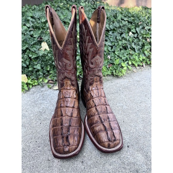 Lucchese Other - Lucchese CY7071 Men's Size 8 EE Exotic Caiman Crocodile Western Cowboy Boots